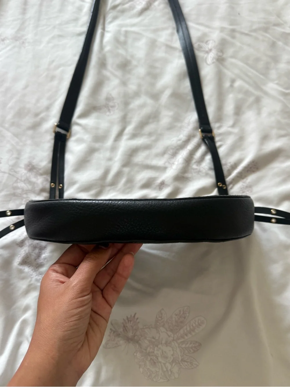 Michael Kors | Camden black pebbled messenger bag
